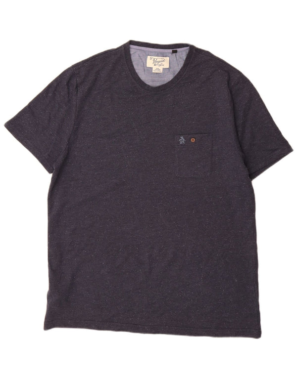 Penguin Herren T-Shirt Top 2XL Marineblau Baumwolle