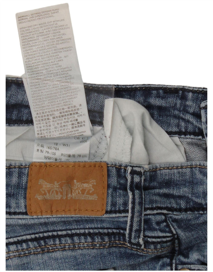 LEVI'S Damen Capri-Jeans US 12 Large W31 L18 Blaue Baumwolle