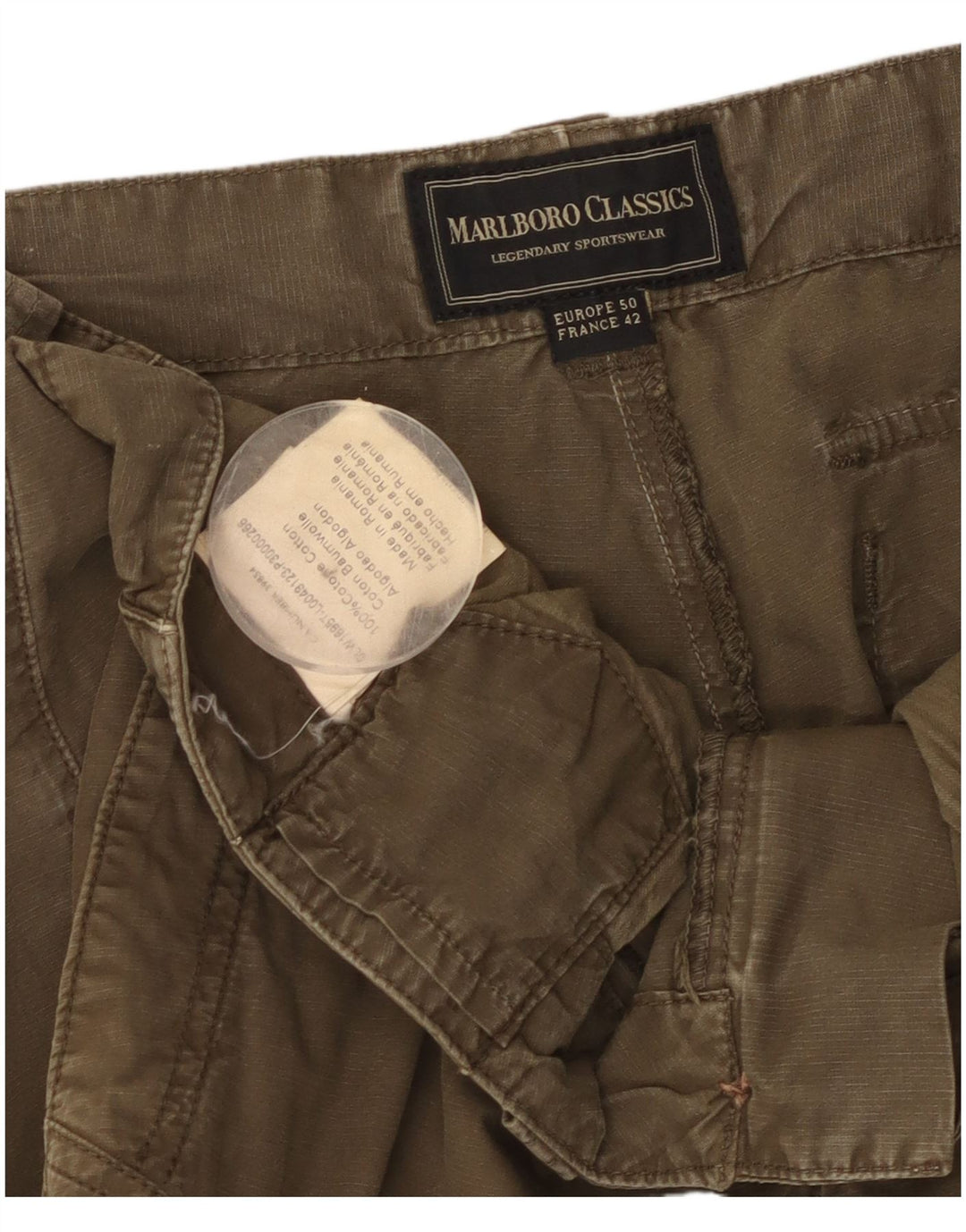 Marlboro Classics Herren-Chinohose, gerade, gerade, EU 50, Größe L, W34, L34, Khaki