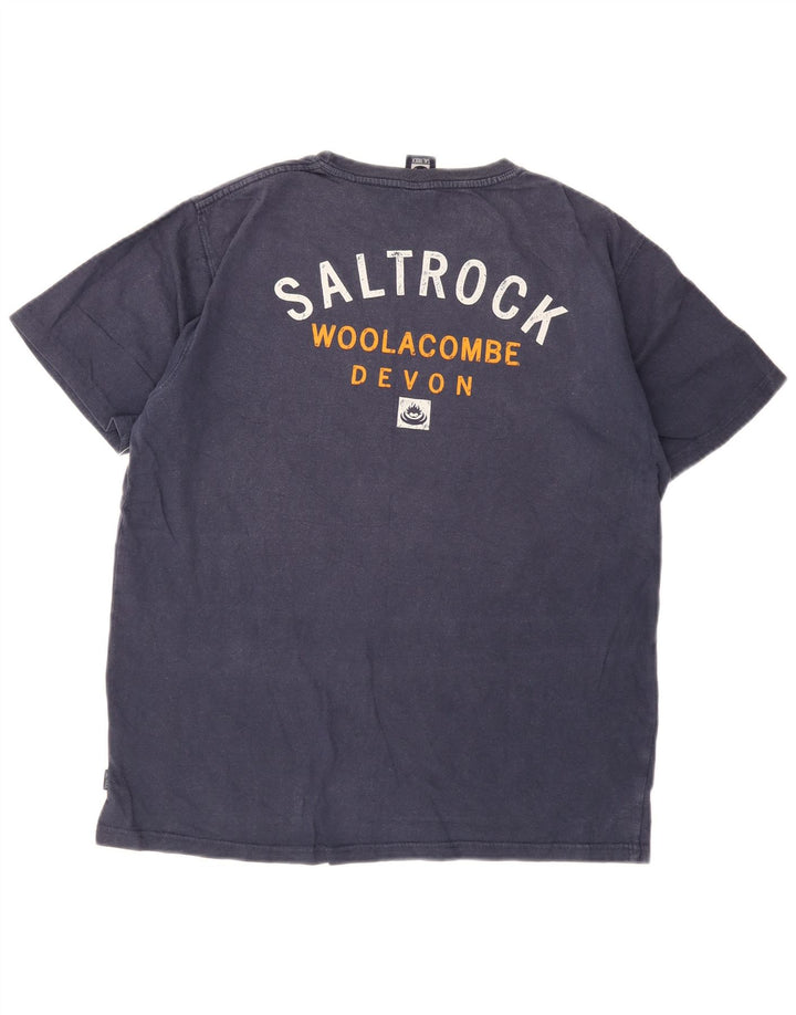 Saltrock Herren-T-Shirt mit Grafik, mittlere Marineblau-Baumwolle