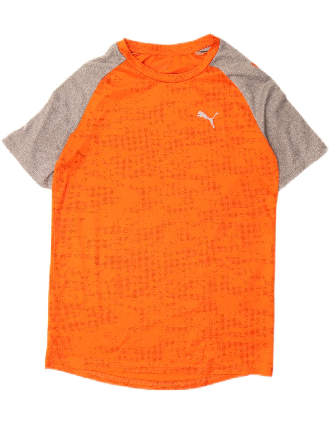 Puma Herren T-Shirt Top Small Orange geflecktes Polyester