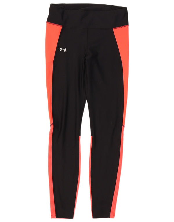 Under Armour Damen Graphic Leggings UK 12 Mittelschwarz Farbblock