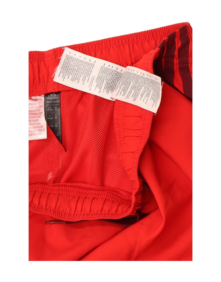 ADIDAS Boys Sport Shorts 13-14 Years  Red Polyester