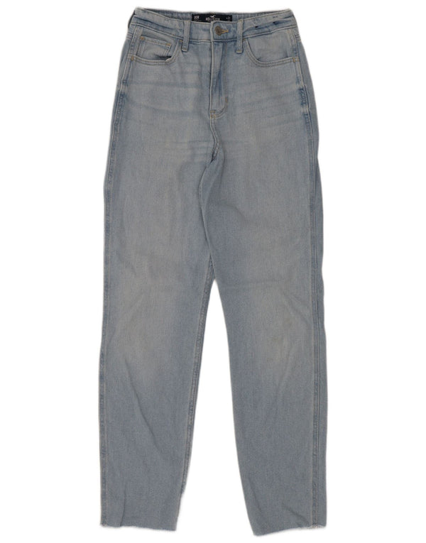 Hollister Damen Mom-Jeans mit hoher Taille, US 00, W23, L27, blaue Baumwolle