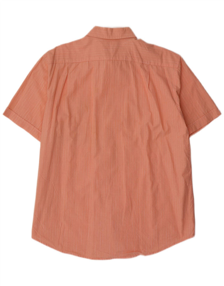 IZOD Herren-Kurzarmhemd, groß, orange gestreift, Baumwolle