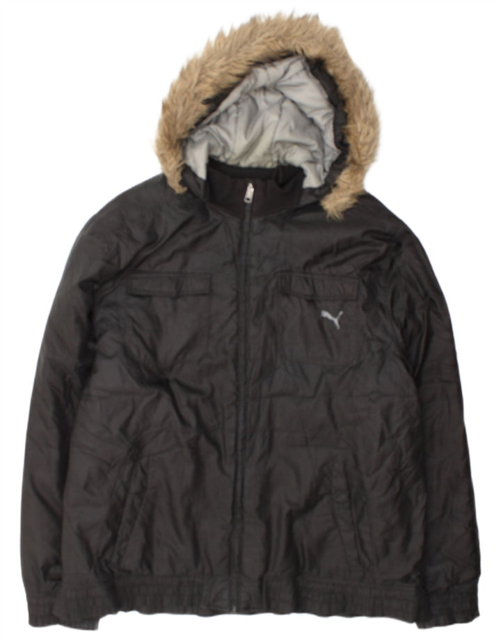 Puma Herren Kapuzen-Utility-Jacke UK 44 2XL Schwarz