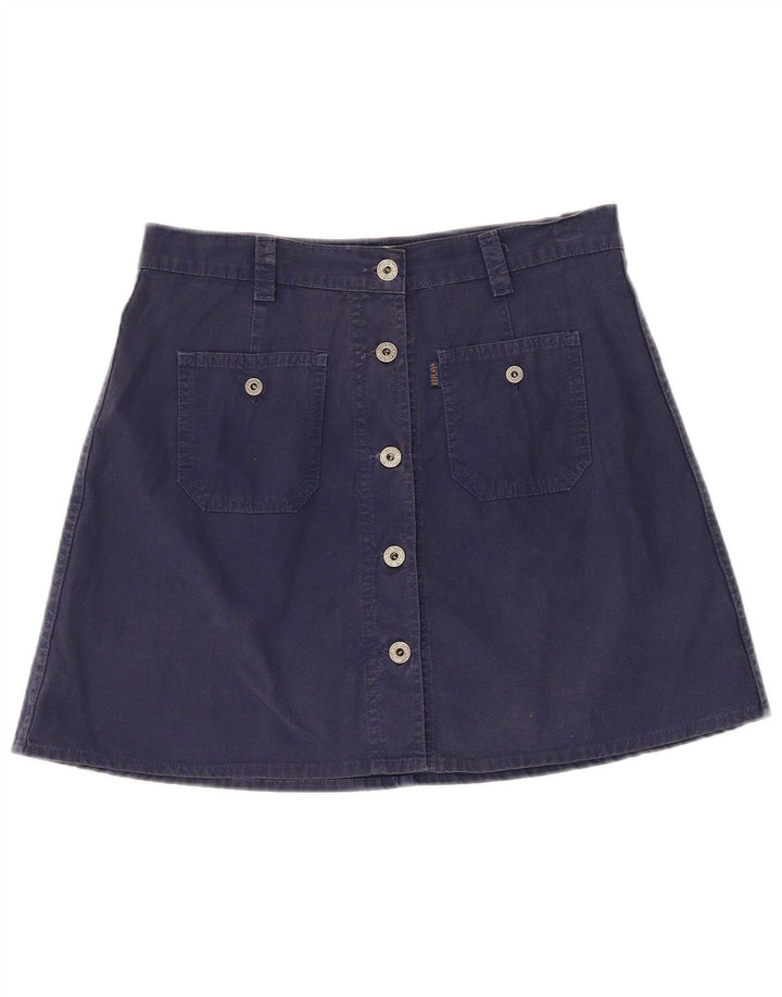 Replay Damen-Mini-A-Linien-Rock, Größe L, W30, Marineblau, Baumwolle