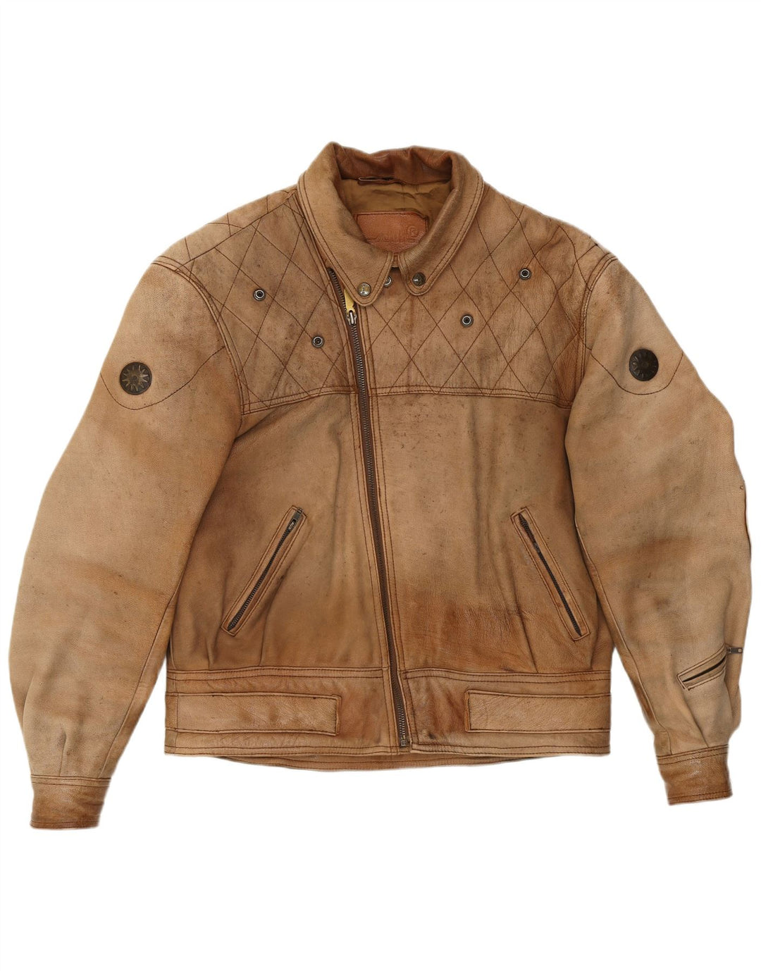 Schuh Herren Lederjacke UK 42 XL Braunes Leder