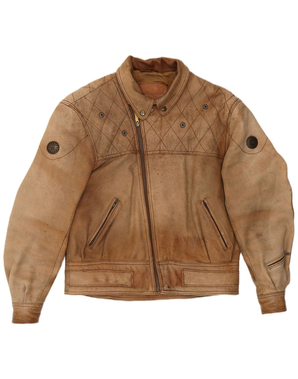 Schuh Herren Lederjacke UK 42 XL Braunes Leder