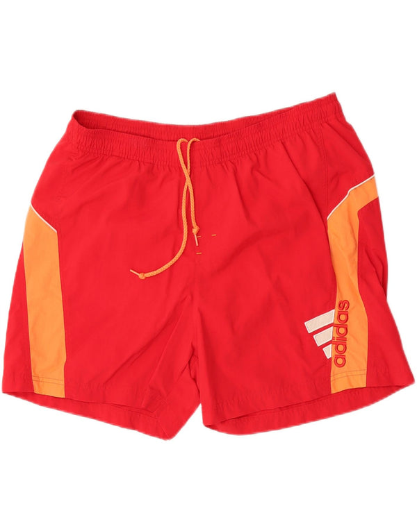 Adidas Herren Badeshorts XL Rot Colourblock Nylon