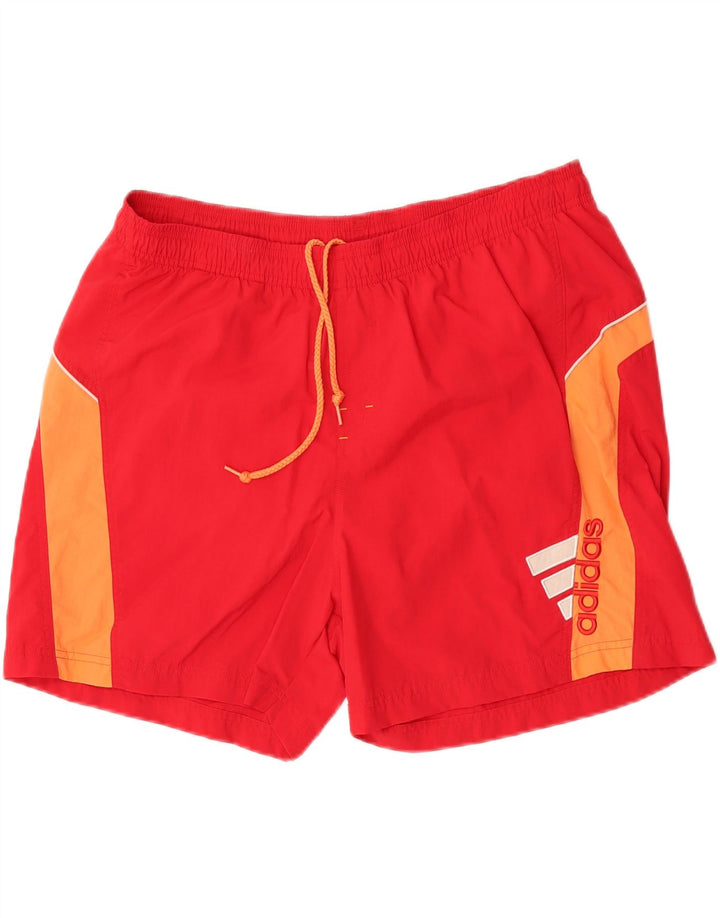 Adidas Herren Badeshorts XL Rot Colourblock Nylon