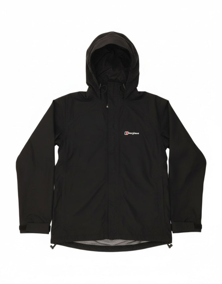 Berghaus Damen Übergroße Kapuzen-Regenjacke UK 10 Small Schwarz Nylon