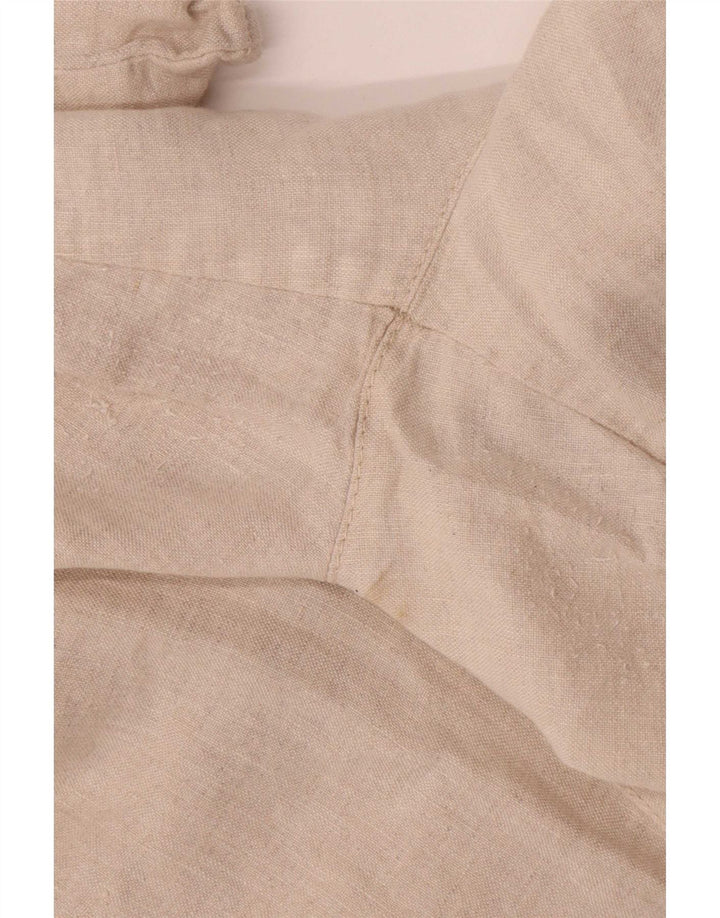 Marks & Spencer Damen-Hose mit weitem Bein, kurz geschnitten, W40, L26, Beige