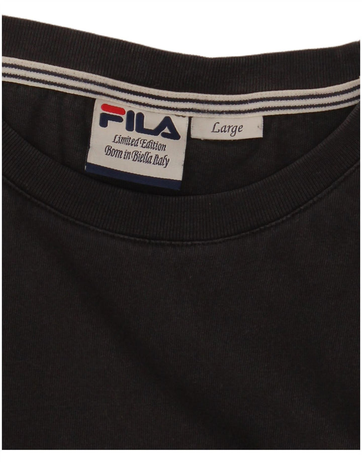 Fila Herren Limited Edition Graphic T-Shirt Top Large Schwarz