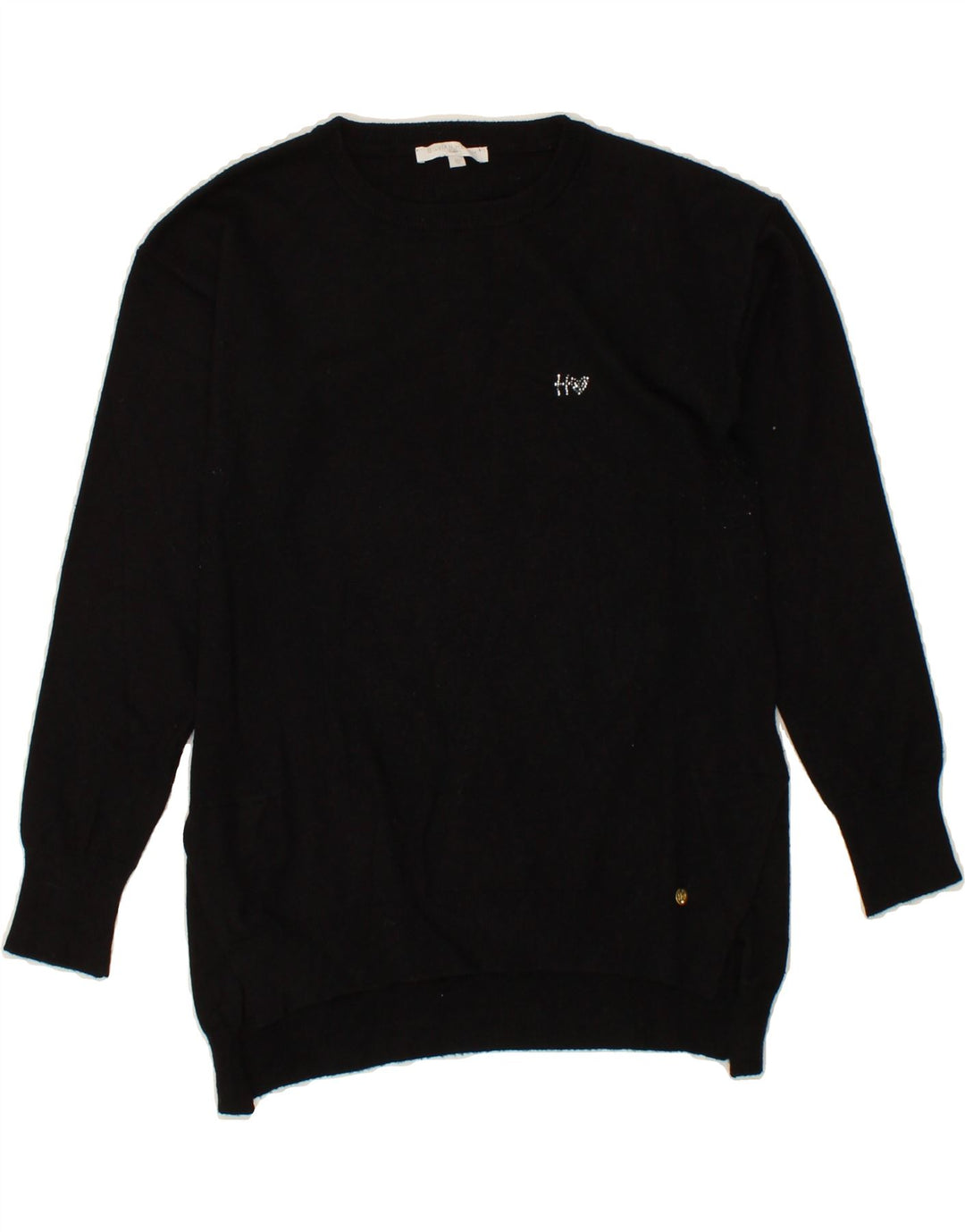 SILVIAN HEACH Womens Crew Neck Jumper Sweater UK 10 Small Black Vintage Silvian Heach and Second-Hand Silvian Heach from Messina Hembry 