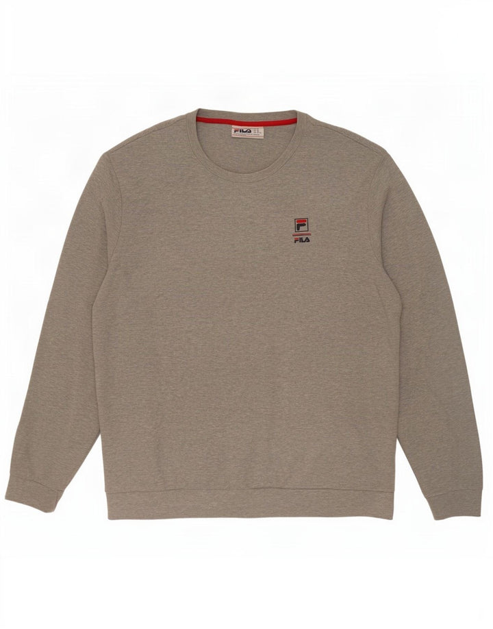 Fila Herren Sweatshirt Pullover 2XL Grau Baumwolle