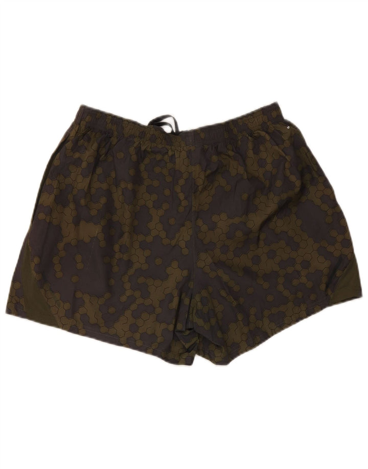 New Balance Herren-Badeshorts, Mittelkhaki, geometrisches Polyester