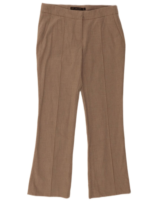 Zara Damen Bootcut Chino Hose XS W24 L25 Beige Polyester