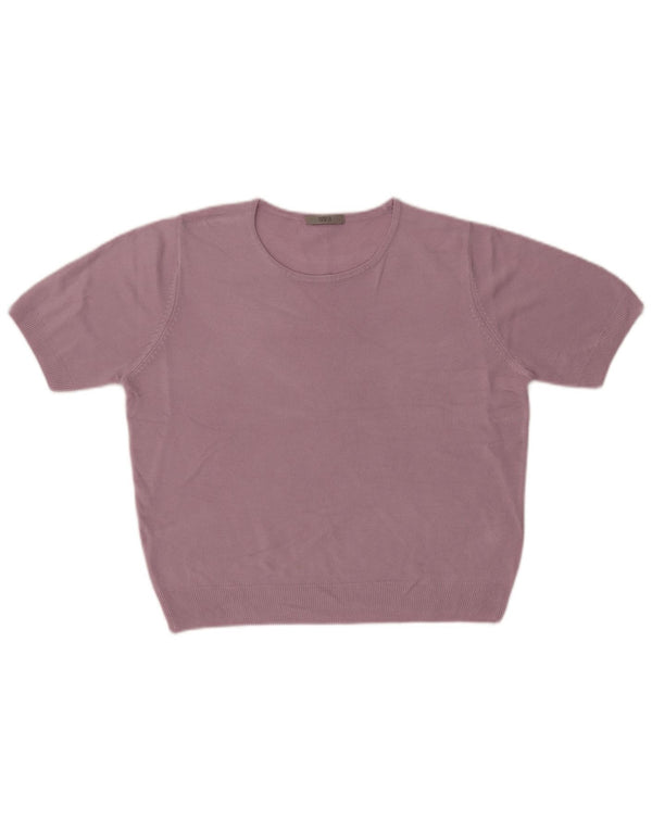 Marks & Spencer Damen Crop Pullover mit Rundhalsausschnitt UK 18 XL Rosa