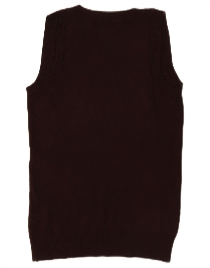 Zara Damen Weste Top UK 10 Small Braune Viskose