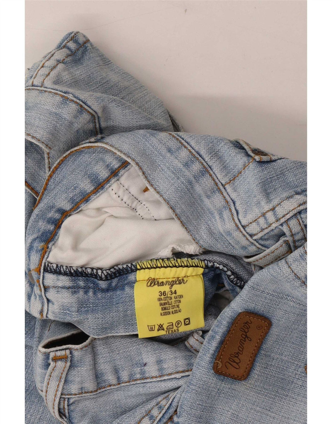 Wrangler Herren Texas Straight Jeans W36 L34 Blaue Baumwolle