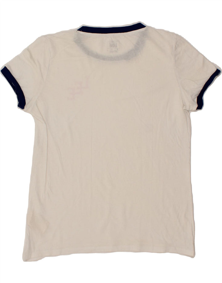 LEE Womens Slim Fit T-Shirt Top UK 14 Medium White Cotton Vintage Lee and Second-Hand Lee from Messina Hembry 