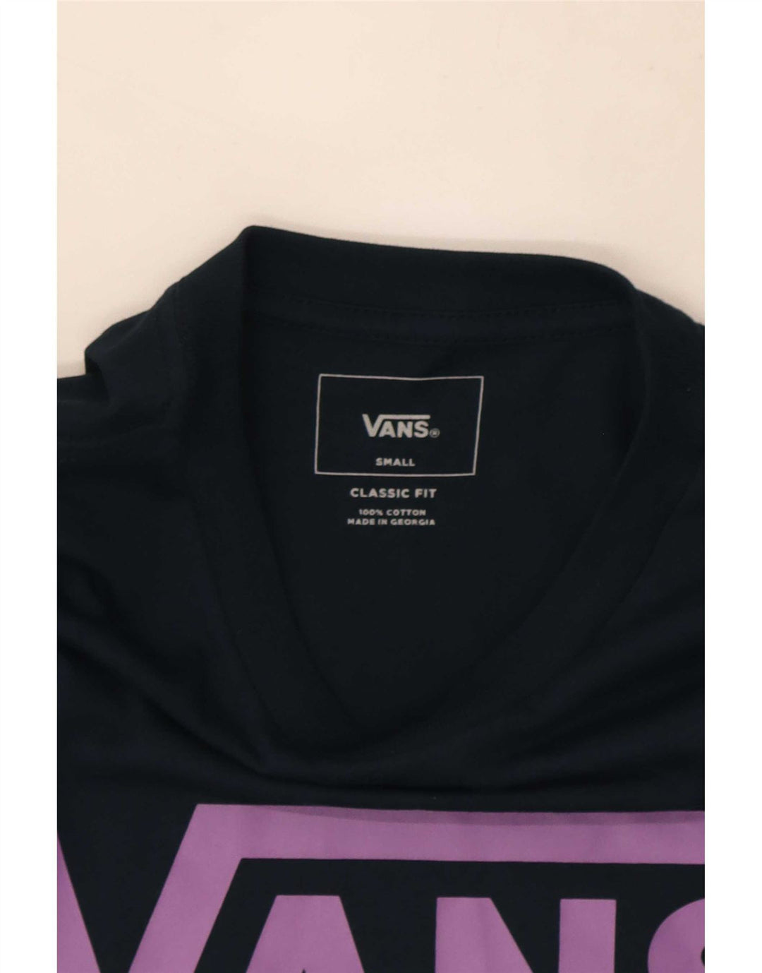 Vans Herren-Oberteil mit klassischer Passform, langärmlig, marineblau, Baumwolle