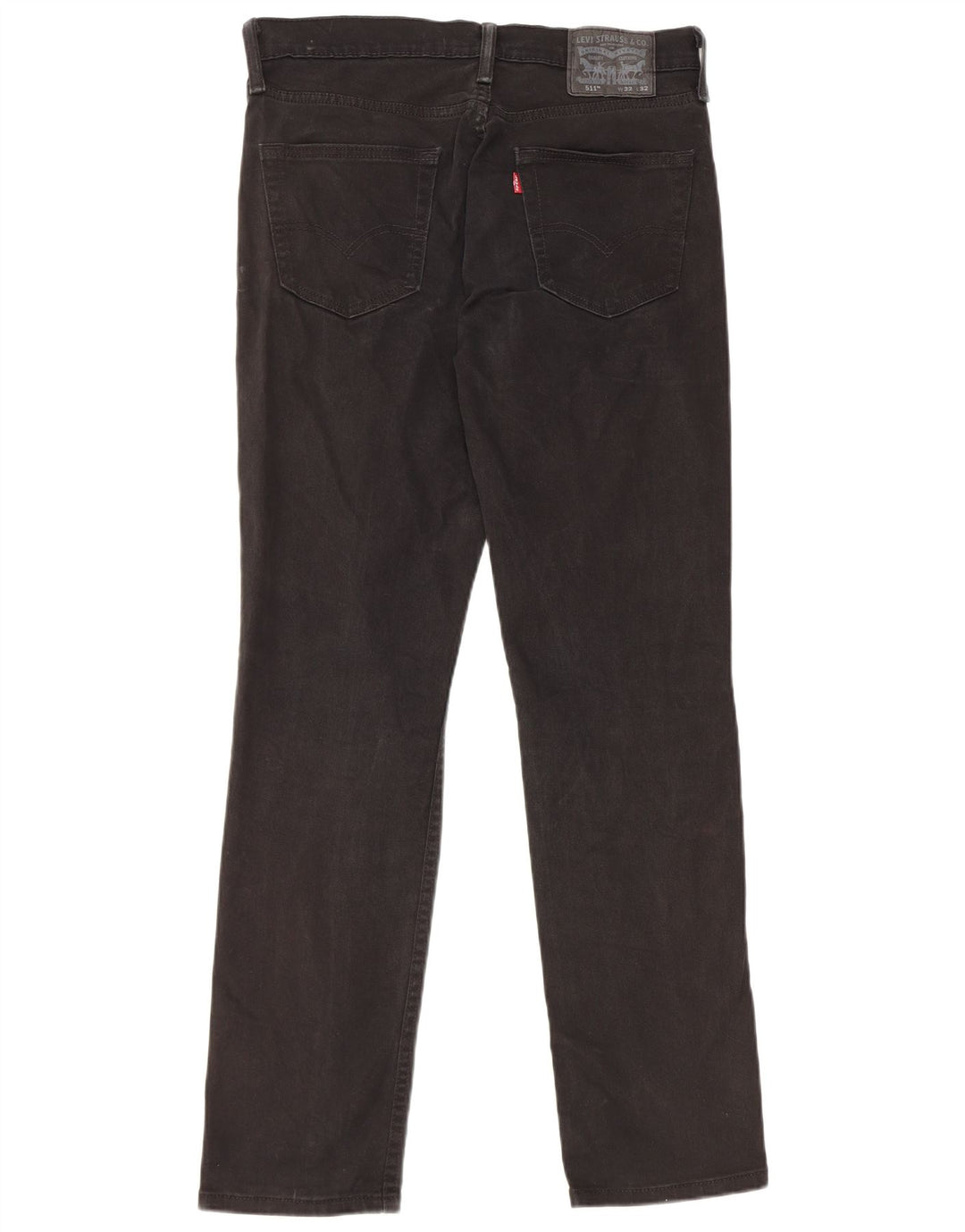 LEVI'S Damen 511 Slim Jeans W32 L32 Schwarze Baumwolle