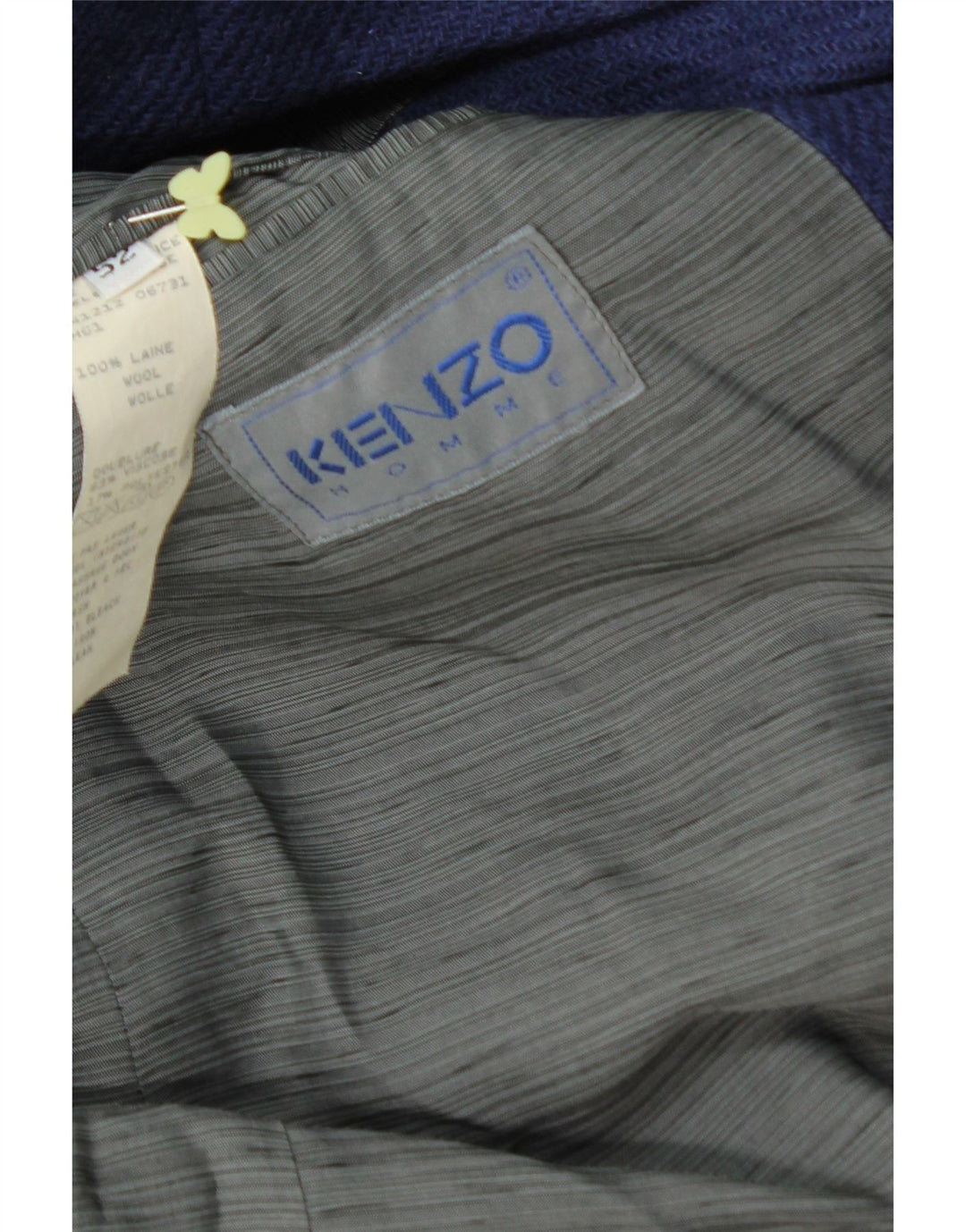 KENZO Mens 3 Button Blazer Jacket IT 52 XL Blue Wool Vintage Kenzo and Second-Hand Kenzo from Messina Hembry 