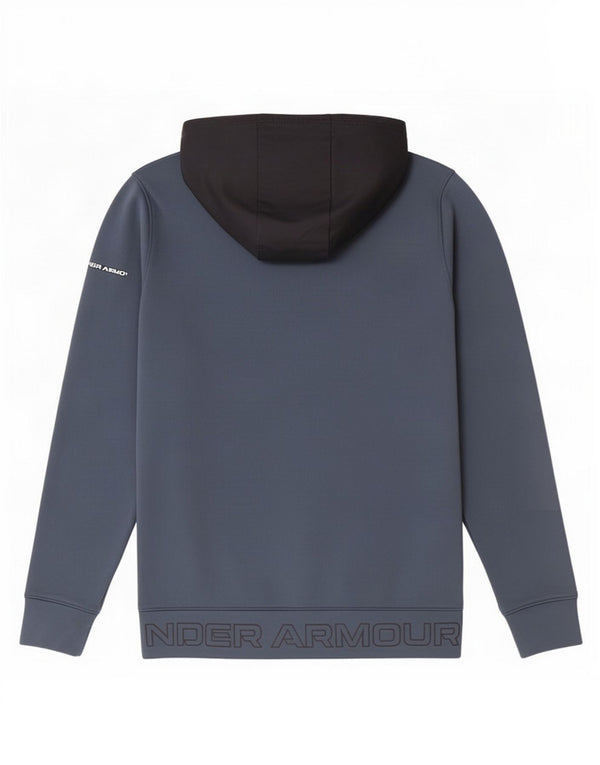 Under Armour Herren-Kapuzenpullover mit grafischem Reißverschluss, Mittelblau, Farbblock