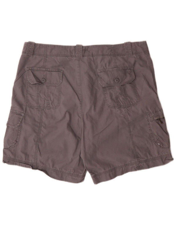 EDDIE BAUER Damen Cargoshorts US 16 2XL W36 Graue Baumwolle