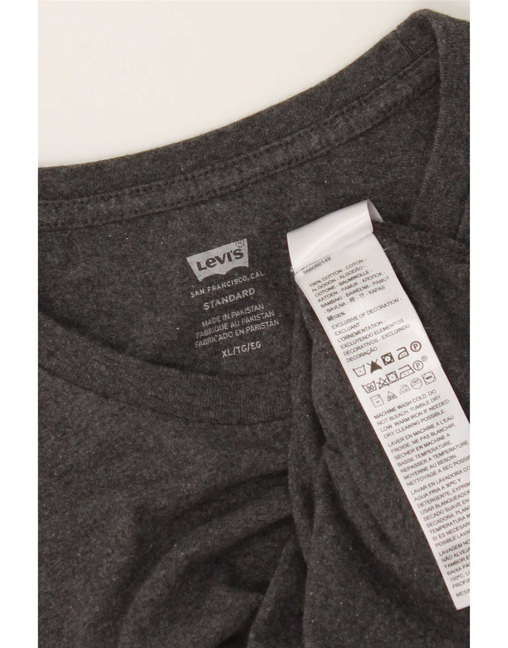 Levi's Herren Standard T-Shirt Top XL Grau Baumwolle