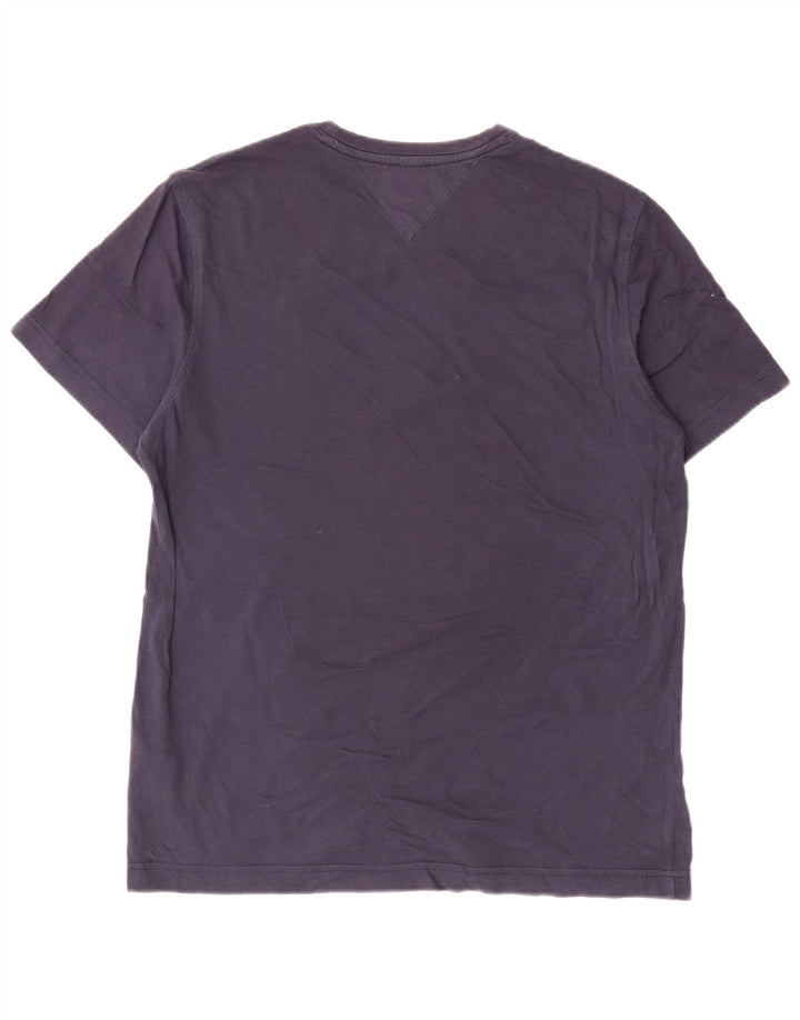 Tommy Hilfiger Herren-T-Shirt-Oberteil aus Baumwolle in mittlerem Marineblau