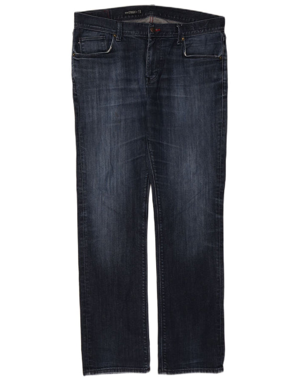 Tommy Hilfiger Mens Denton Straight Jeans W35 L32 Navy Blue Cotton