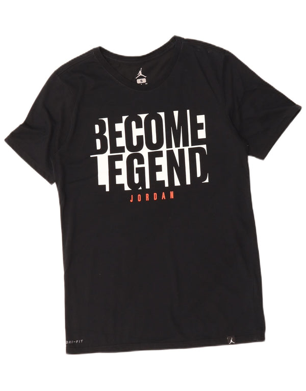 Jordan Herren Dri Fit Graphic T-Shirt Top Small Schwarz Baumwolle