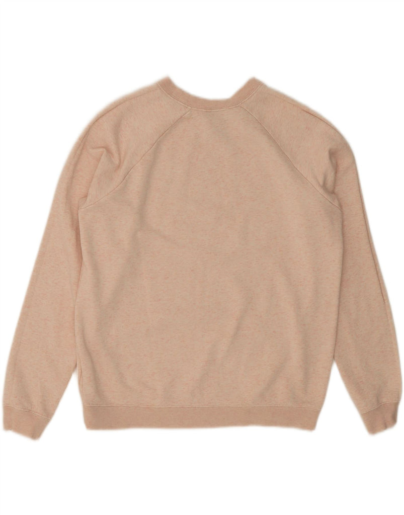 NIKE Womens Graphic Sweatshirt Jumper UK 14 Medium Pink Flecked Cotton Vintage Nike and Second-Hand Nike from Messina Hembry 