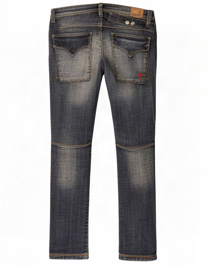 Zu Elements Damen Distressed Skinny Jeans W26 L31 Blaue Baumwolle