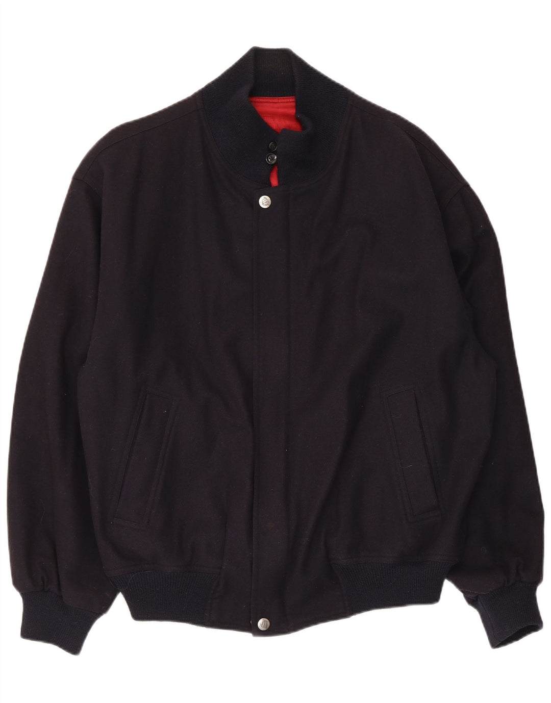 WHITE SAILS Herren Bomberjacke IT 54 2XL Marineblaue Wolle