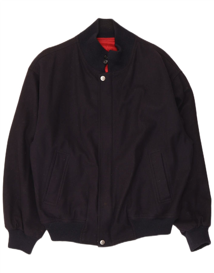 WHITE SAILS Herren Bomberjacke IT 54 2XL Marineblaue Wolle