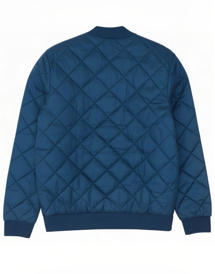 Adidas Herren Steppjacke UK 38 Mittelblaues Polyester