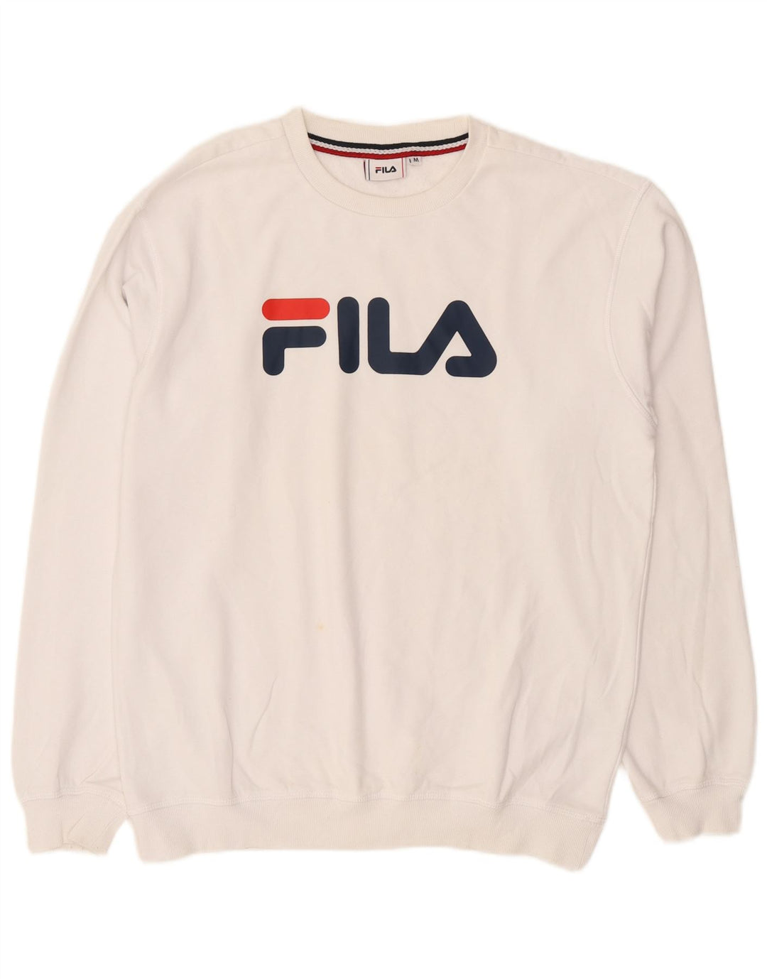 Fila Herren-Sweatshirt mit Grafik, mittelweiße Baumwolle