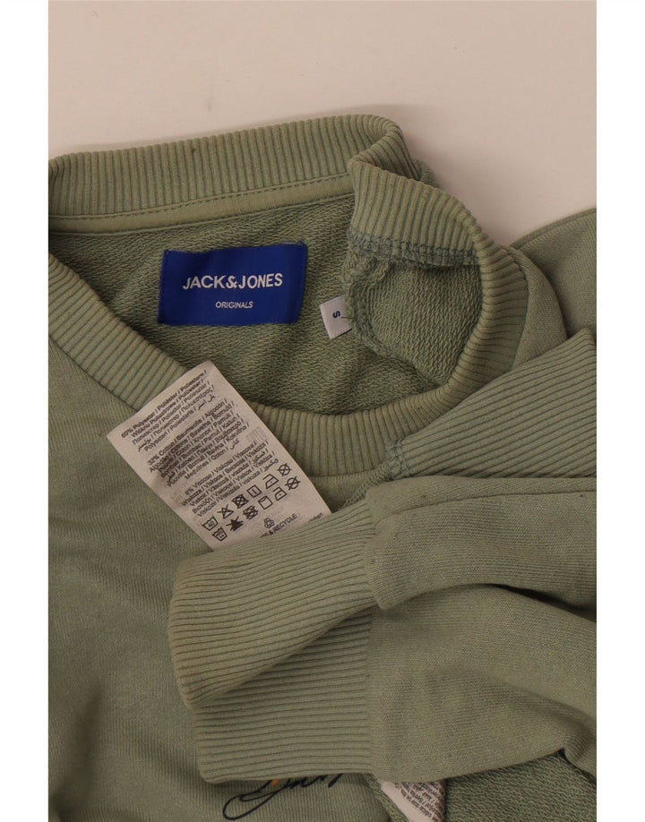 Jack & Jones Herren-Sweatshirt mit Grafik, Größe S, Khaki, Polyester