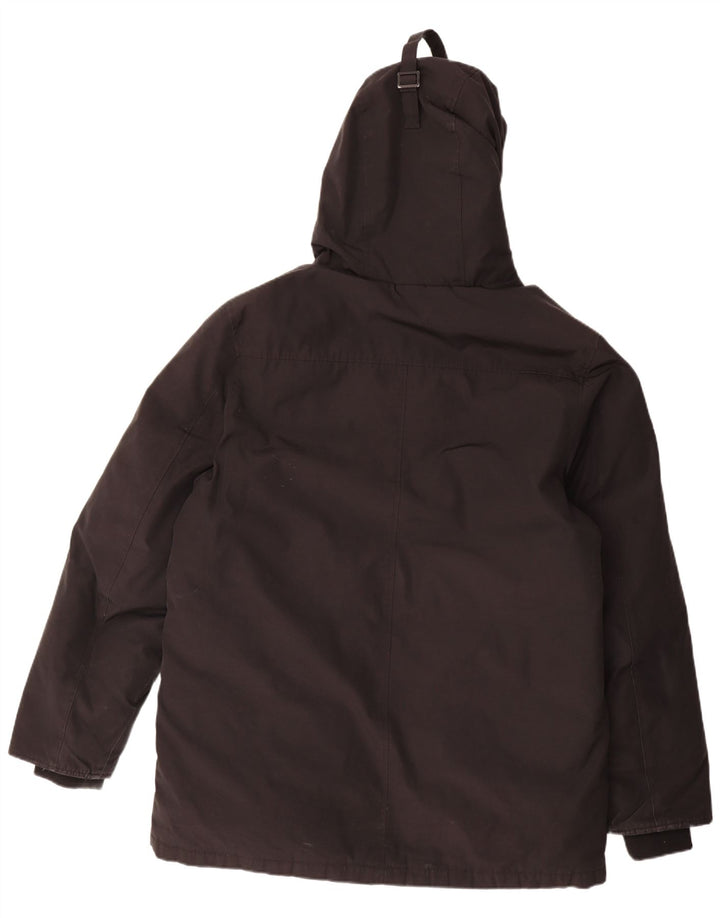 Superdry Herren-Mantel mit Kapuze, gepolstert, UK 44 2XL, Schwarz, Polyester