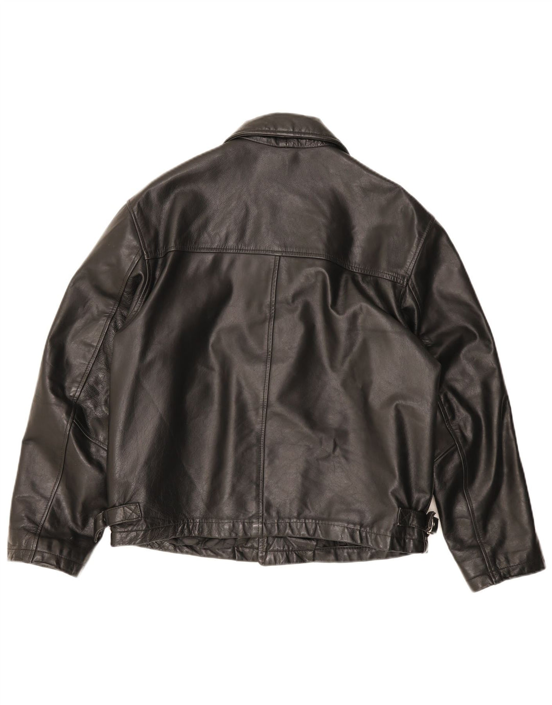 Vintage Herren Lederjacke IT 50 Großes schwarzes Leder