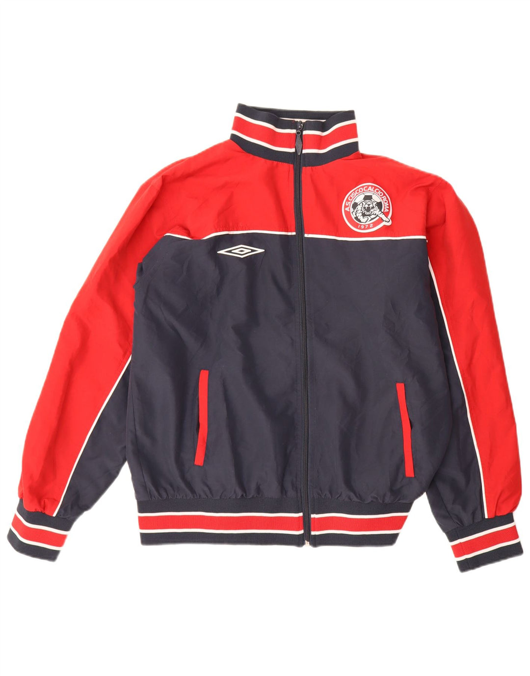 Umbro Herren-Trainingsanzugoberteil mit Grafik, Größe L, Marineblau, Farbblock