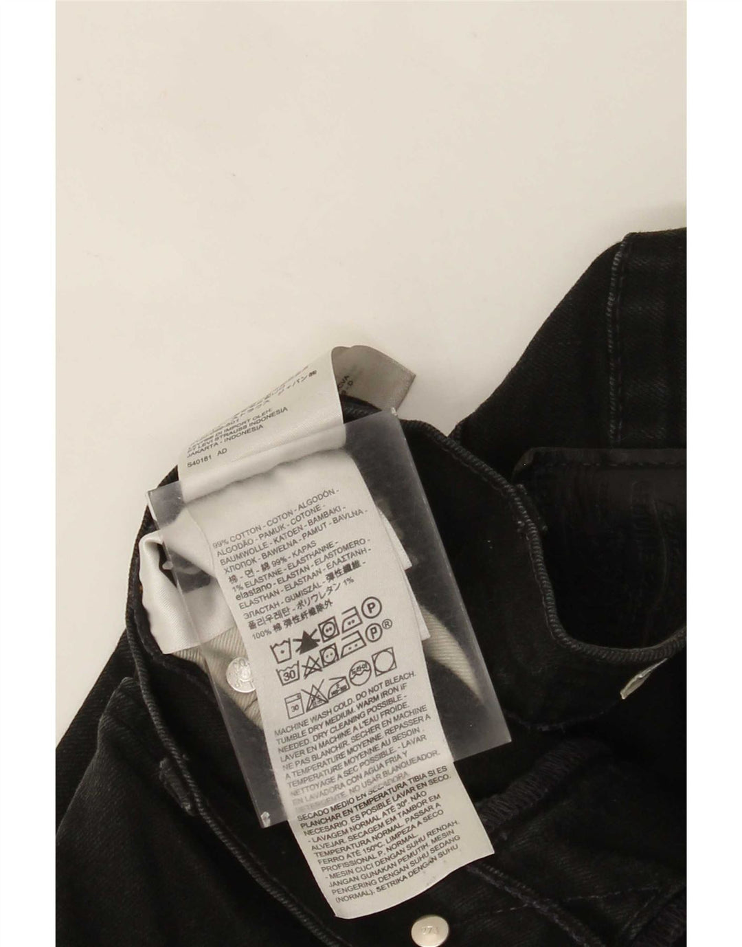 Levi's Herren 502 Tapered Jeans W32 L32 Schwarze Baumwolle