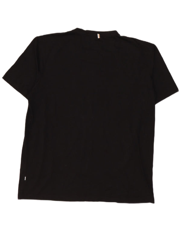 Hugo Boss Herren Slim Fit T-Shirt Top Large Schwarz Baumwolle