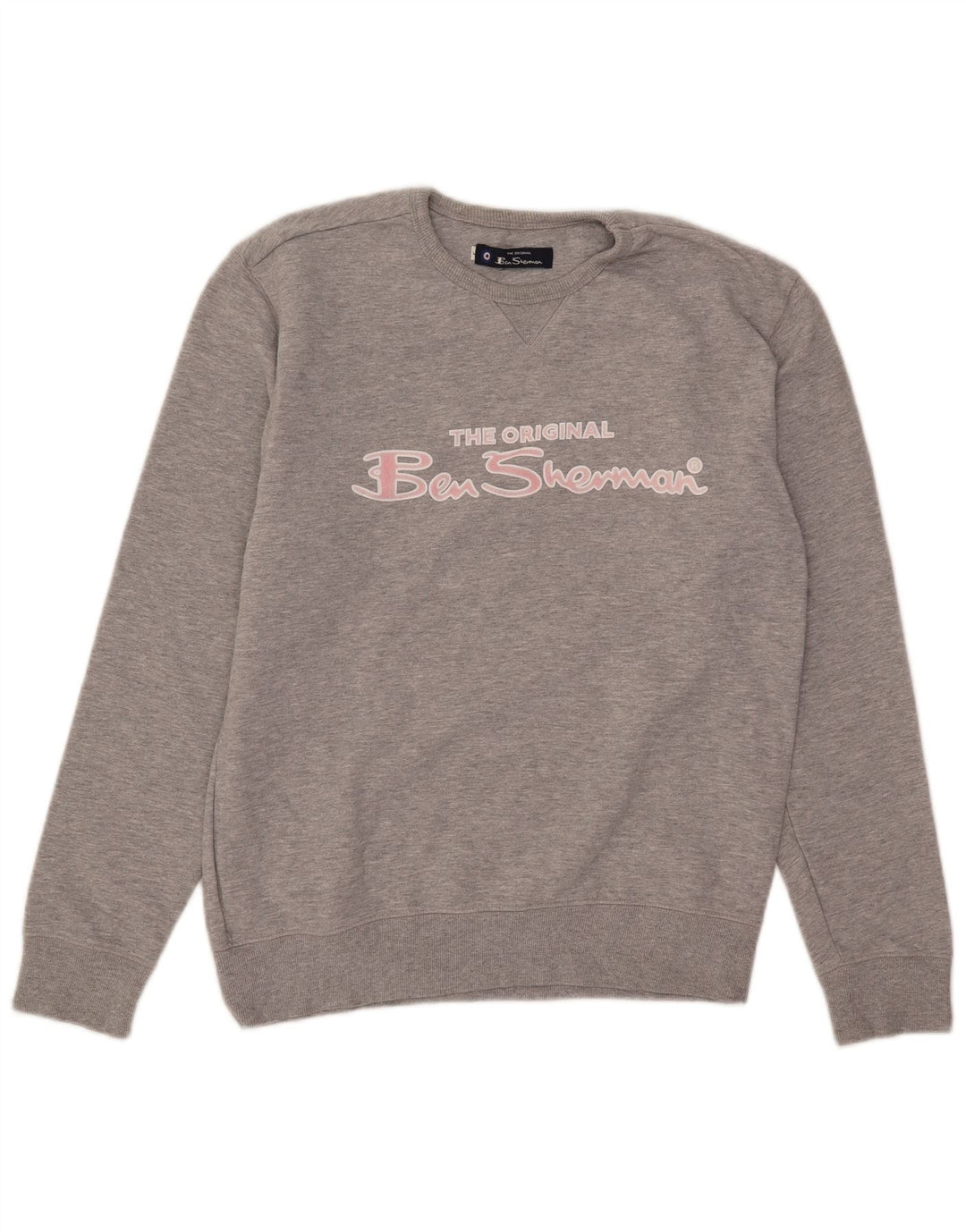 Ben Sherman Damen-Sweatshirt mit Grafik, Gr. 40, Größe L, Grau meliert