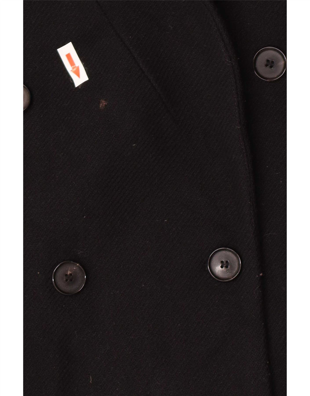 Zara Damen Zweireihiger Mantel UK 14 Mittelschwarze Wolle