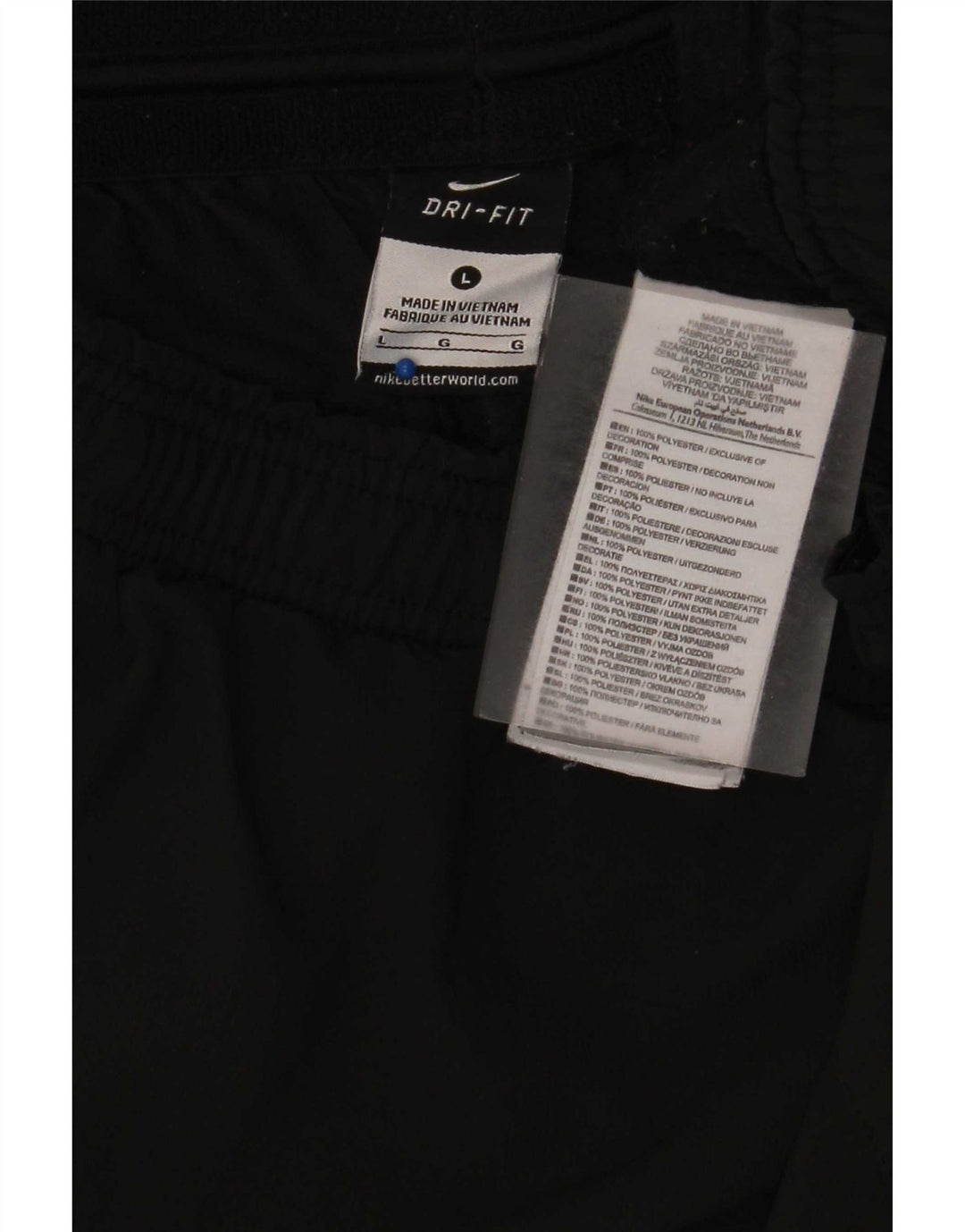Nike Herren Dri Fit Sportshorts, groß, aus schwarzem Polyester